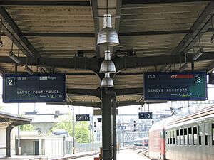 Correspondance of trains at Geneva