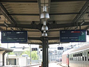 Correspondance of trains at Geneva