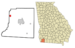 Location in Decatur County and the state of Georgia