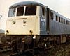 A derelict British Rail Class 81, number 81015.