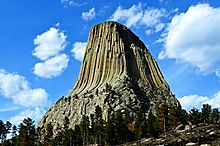 Devils Tower as Seen From the Path Along the Base