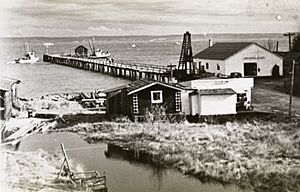 Eglon Community Dock, store, post office, c. 1950