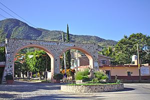 Entrance to the small town of Oconahua