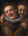 Hans von Aachen - Two Laughing Men (Self-portrait)