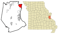 Location of Arnold, Missouri
