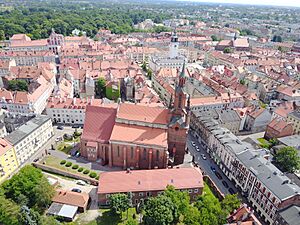 Kalisz Saint Nicholas Cathedral 2019 P03 aerial view