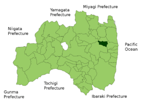 Location of Katsurao in Fukushima
