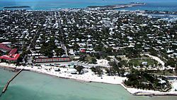 Aerial photo of Key West, looking north, April 2001