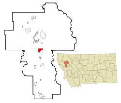 Location of Pablo, Montana