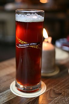 Lemke dunkel beer in glass