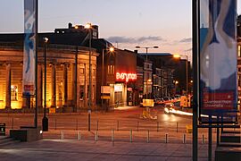 Liverpool Everyman Theatre at dusk