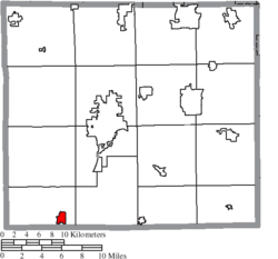 Location of Shreve in Wayne County