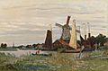 Monet Claude A Windmill at Zaandam