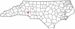 Location of Lowesville, North Carolina