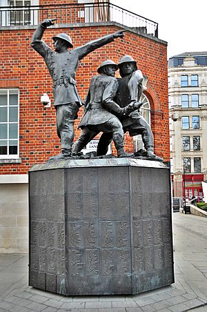 National Firefighters Memorial, Cannon Street, London.JPG