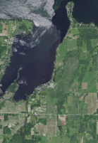 Northeastern part of mainland Gardner, Door County, Wisconsin 2020 (cropped)