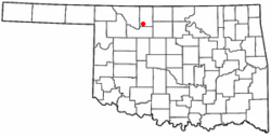Location of Aline, Oklahoma