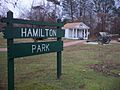 Park entrance, with "Liberty House". 7-31-2013