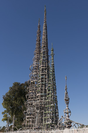 The Watts Towers, created by Simon Rodia