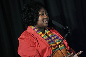 Opoku-Gyimah at the Global Gay Rights event at the Southbank Centre in London on 9 March 2014