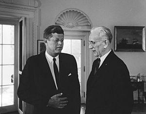 President John F. Kennedy with Speaker of the House of Representatives, John W. McCormack