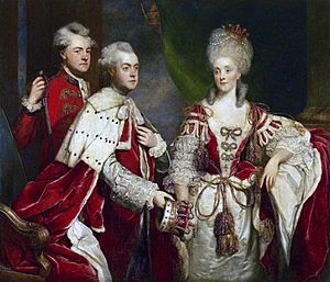 Reynolds - George, 2nd Earl Harcourt, his wife Elizabeth, and brother William.jpg