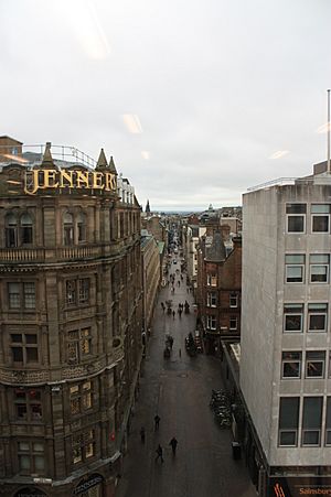 Rose St, Edinburgh as seen from Standard Life Building on St Andrew Square