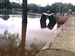 Rye High football field flooded in 2011