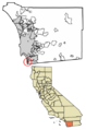 San Diego County California Incorporated and Unincorporated areas Imperial Beach Highlighted 0636294