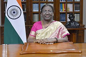The President, Smt. Droupadi Murmu addressing the Nation on the eve of 76th Independence Day, in New Delhi on August 14, 2022