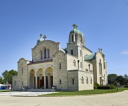 The St. Sava Serbian Orthodox Cathedral in Milwaukee, Wisconsin.jpg