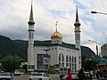 Town of Karachaevsk central mosque. Russia, Karachaevo-Cherkessia