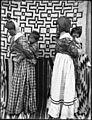Two young Walapai Indian mothers with their children on their backs, Hackbury, Arizona, ca.1900 (CHS-3176)