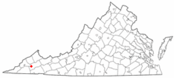 Location of Castlewood, Virginia