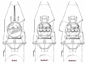 Vostok and Voskhod crew seating