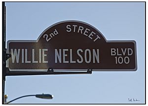 Willie Nelson (2nd Street) sign