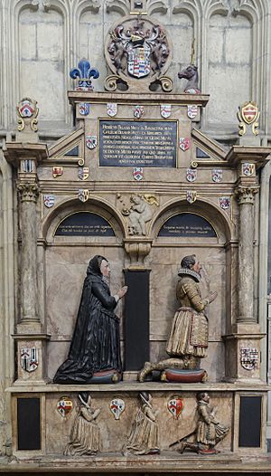 York Minster, Memorial to Sir Henry Belassis & wife (43912725151)