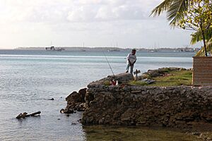 A fisherman on Majuro, Marshall Islands, February 2012. Photo- Erin Magee - DFAT (12426170833)