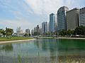 A view from Lake Park in Abu Dhabi, UAE