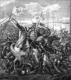 Alexander Nevsky in the battle with the Swedes by Boris Chorikov