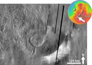 Arsia Mons based on THEMIS Day IR