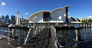 Australian National Maritime Museum from Pyrmont Bay ferry wharf