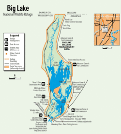 Big Lake National Wildlife Refuge map