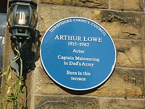 Blue plaque commemorating Arthur Lowe's Birthplace