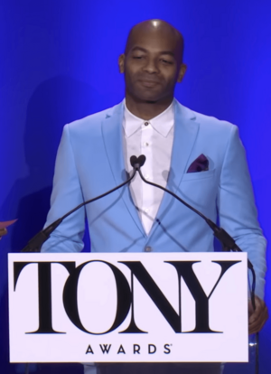 Dixon presenting the 2019 Tony Awards nominations