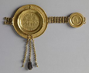 Byzantine - Belt Section with Medallions of Constantius II and Faustina - Walters 57527 - Back