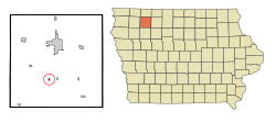 Location of Rossie, Iowa