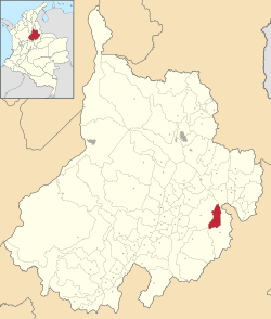 Location of the municipality and town of San Joaquín, Santander in the Santander  Department of Colombia.