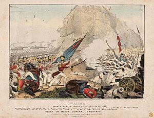 Death of Major General Churchill at Maharajpore