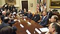 Donald Trump and Mike Pence meet with automobile industry leaders